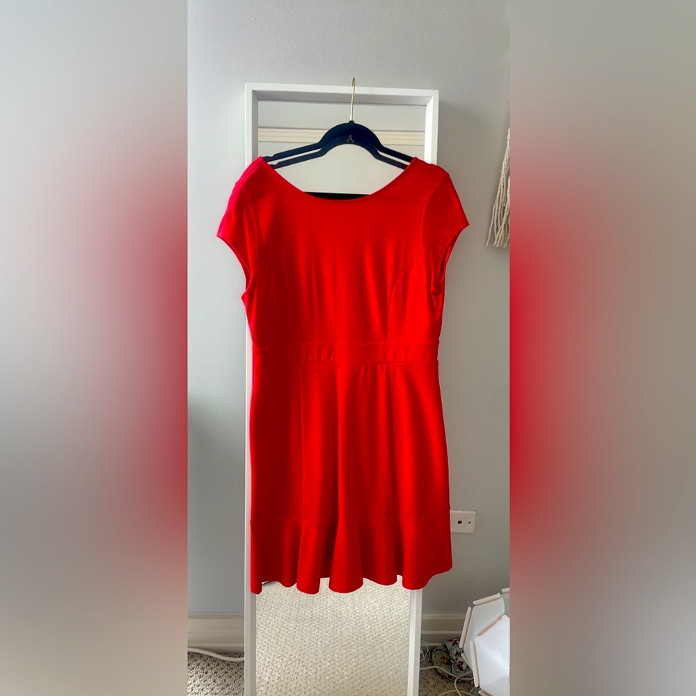 Loft A-line red dress